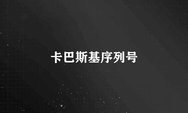 卡巴斯基序列号
