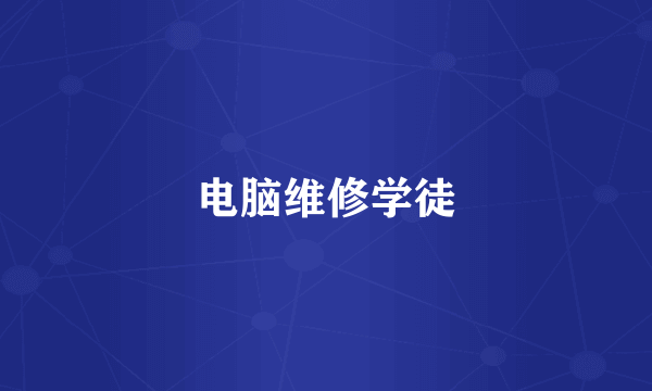 电脑维修学徒