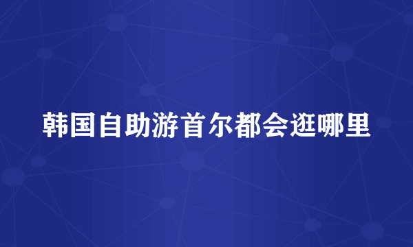 韩国自助游首尔都会逛哪里