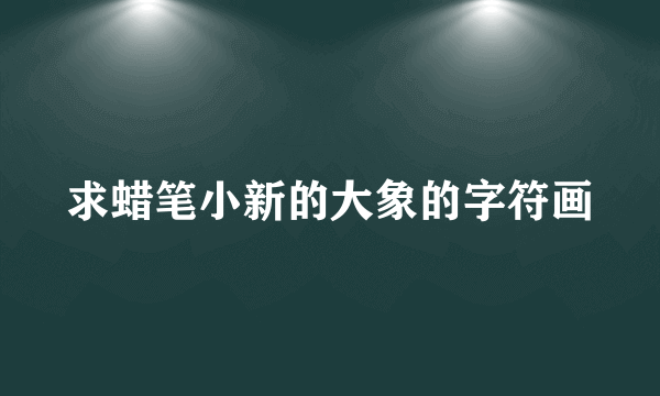 求蜡笔小新的大象的字符画