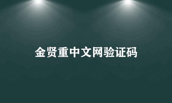 金贤重中文网验证码