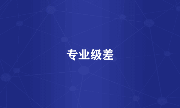 专业级差