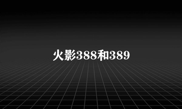 火影388和389