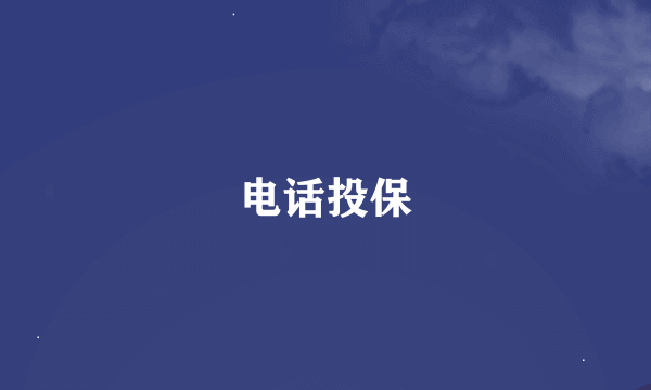 电话投保