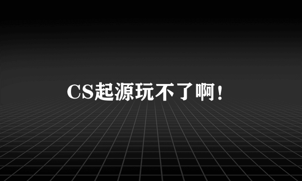 CS起源玩不了啊！