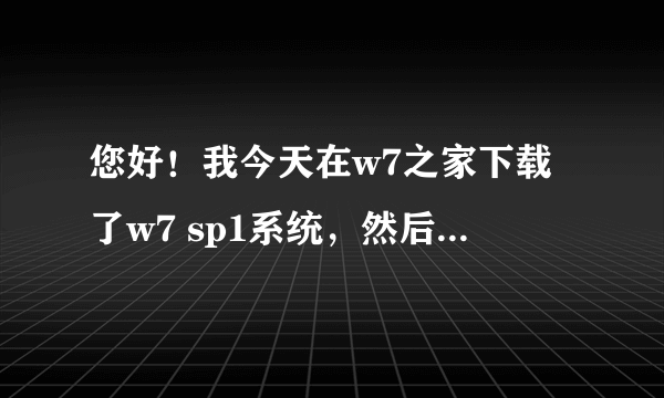 您好！我今天在w7之家下载了w7 sp1系统，然后在自己的笔记本上安装了此系统，但是安装后全部图标