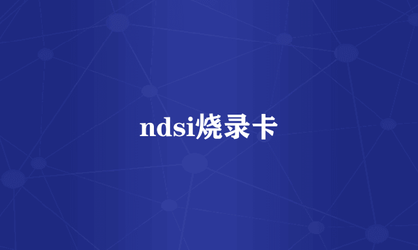 ndsi烧录卡