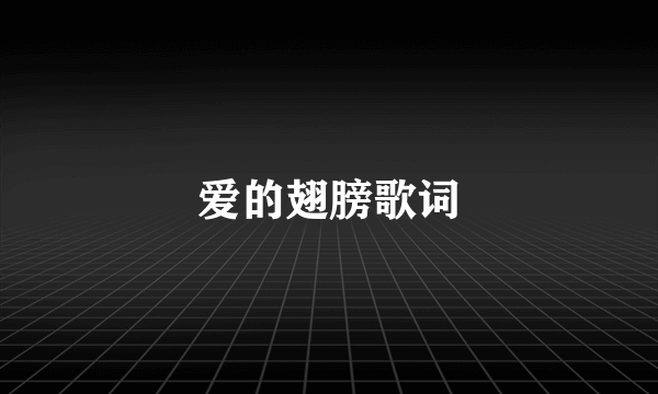 爱的翅膀歌词