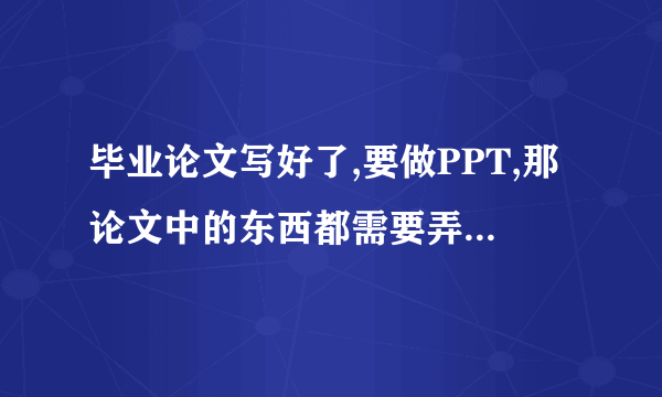 毕业论文写好了,要做PPT,那论文中的东西都需要弄到PPT里面吗?还是有的部分不用,