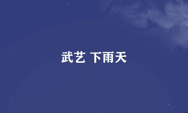 武艺 下雨天