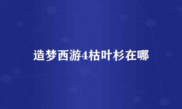 造梦西游4枯叶杉在哪