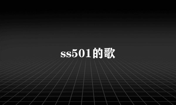 ss501的歌