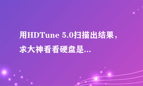 用HDTune 5.0扫描出结果，求大神看看硬盘是不是坏了，硬件还是软件问题