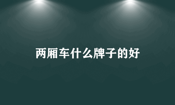 两厢车什么牌子的好