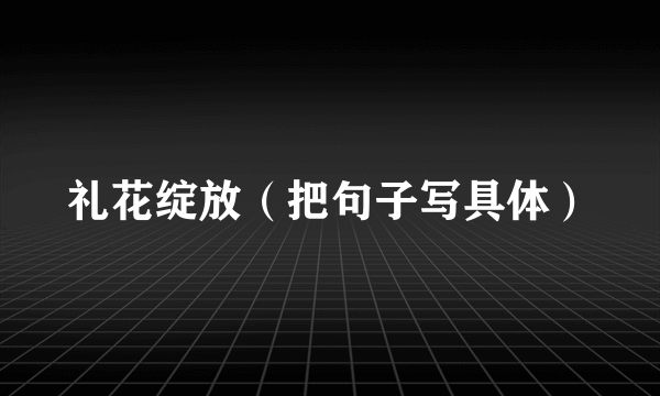 礼花绽放（把句子写具体）