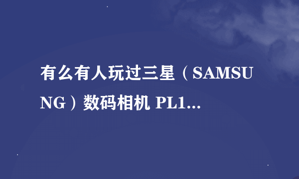 有么有人玩过三星（SAMSUNG）数码相机 PL170啊？双屏好玩么？效果如何？