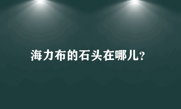 海力布的石头在哪儿？
