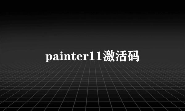 painter11激活码