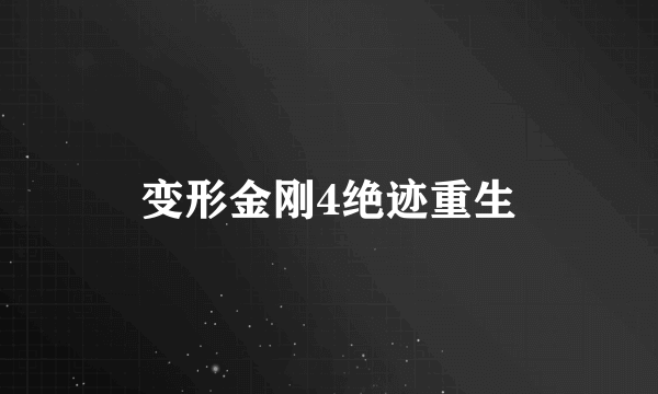 变形金刚4绝迹重生