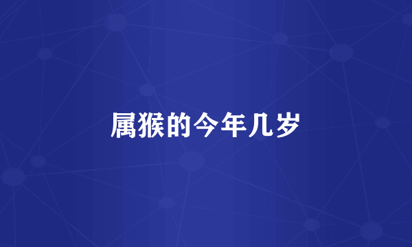 属猴的今年几岁