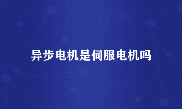 异步电机是伺服电机吗