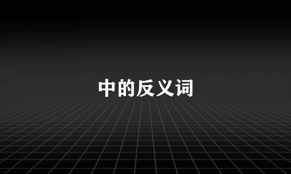 中的反义词