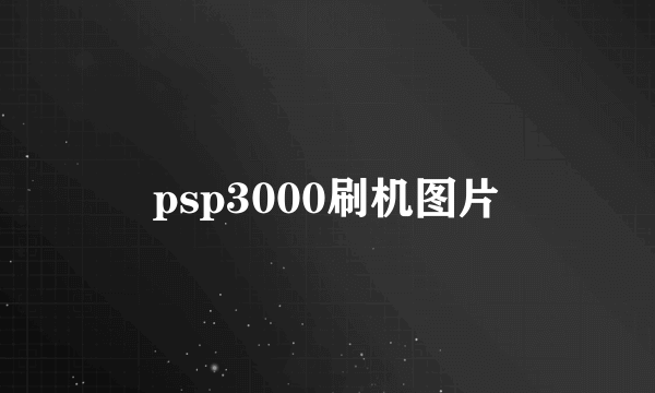 psp3000刷机图片