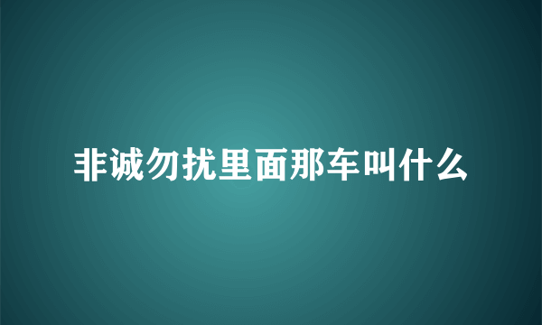 非诚勿扰里面那车叫什么