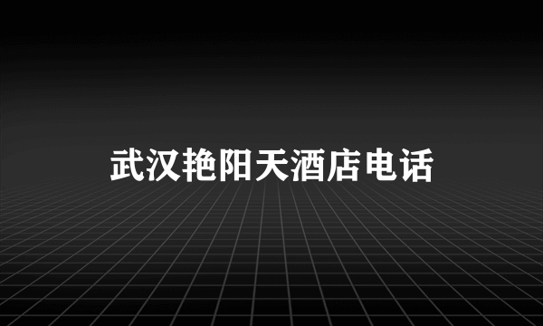 武汉艳阳天酒店电话