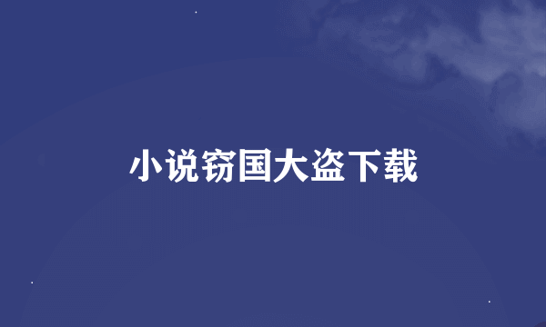 小说窃国大盗下载
