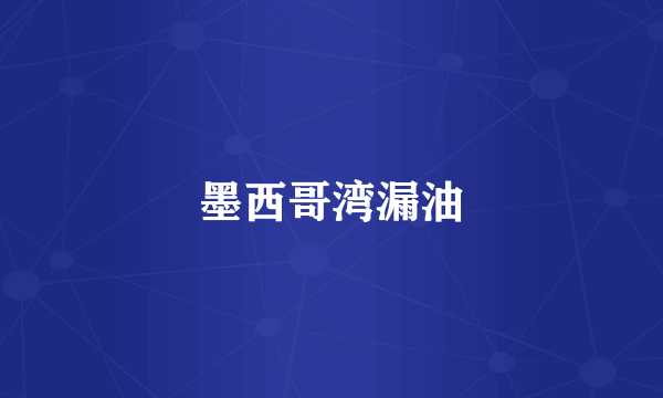 墨西哥湾漏油