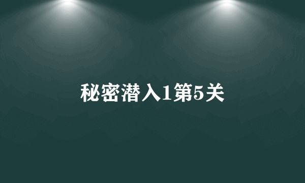 秘密潜入1第5关
