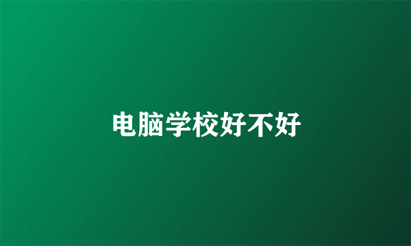 电脑学校好不好