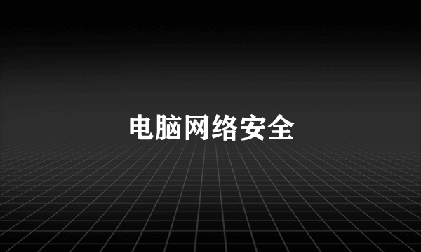 电脑网络安全