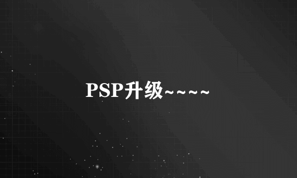 PSP升级~~~~