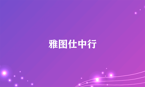 雅图仕中行